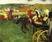 Edgar Degas The Race Track Amateur Jockeys near a Carriage china oil painting reproduction